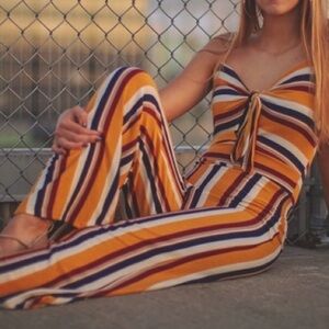 Striped soft jumpsuit. Only worn once for a photo shoot.